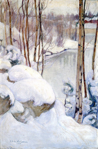 Pekka Halonen, Talvipäivä, öljy 1910