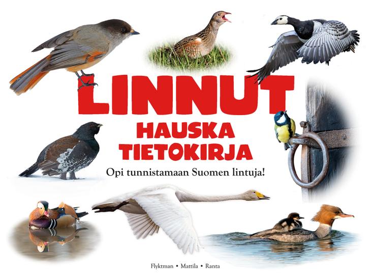 Kirjan kansi: Linnut. Hauska tietokirja. Opi tunnistamaan Suomen lintuja.