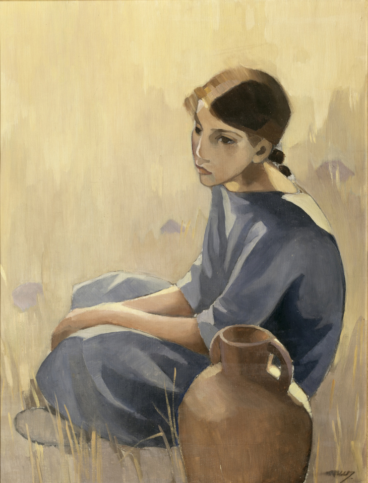 Martta Wendelin, Vedenkantajatyttö, 1927, yksityiskokoelma. Kuva Tuusulan taidemuseo